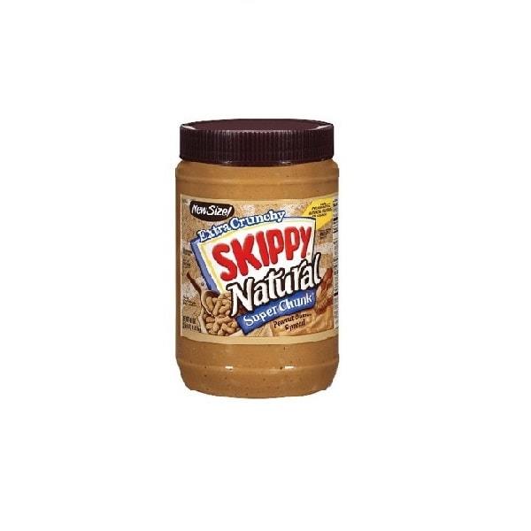 کره بادام زمینی Skippy Natural تکه دار